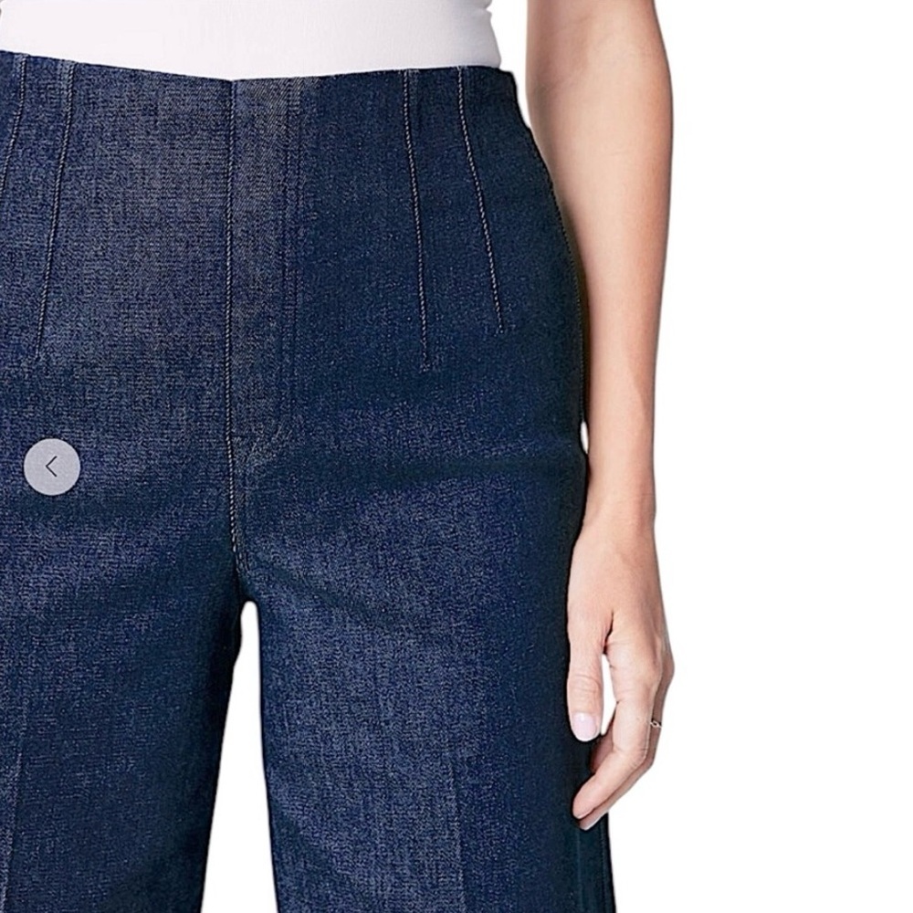 NWT Spanx Everywear Zero Waistband Cropped Wide Leg Jeans Raw Indigo Sz XL Reg - Picture 4 of 13